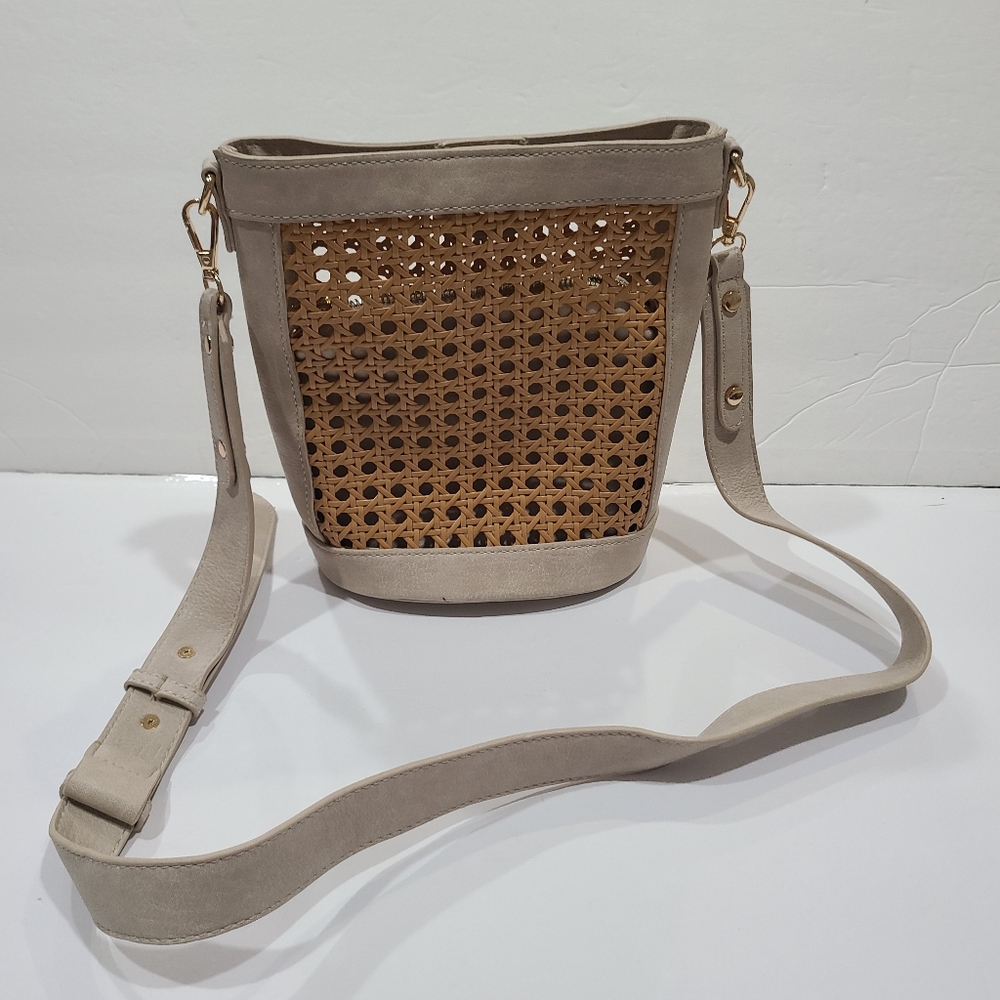 Antik Craft Stylish Beige and Brown Women Wicker Bag